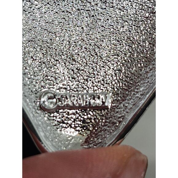 SARAH COVENTRY Strawberry Ice Brooch Earrings Set Silver Vtg 1968 Pin Clip-on - Picture 4 of 8